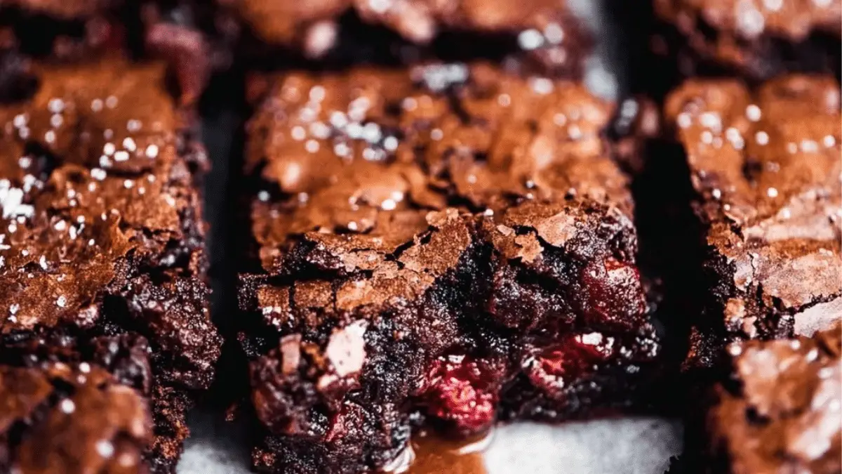 Chocolate Rhubarb Brownies