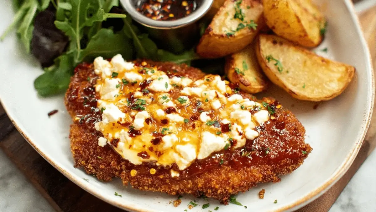 Crispy Hot Honey Feta Chicken