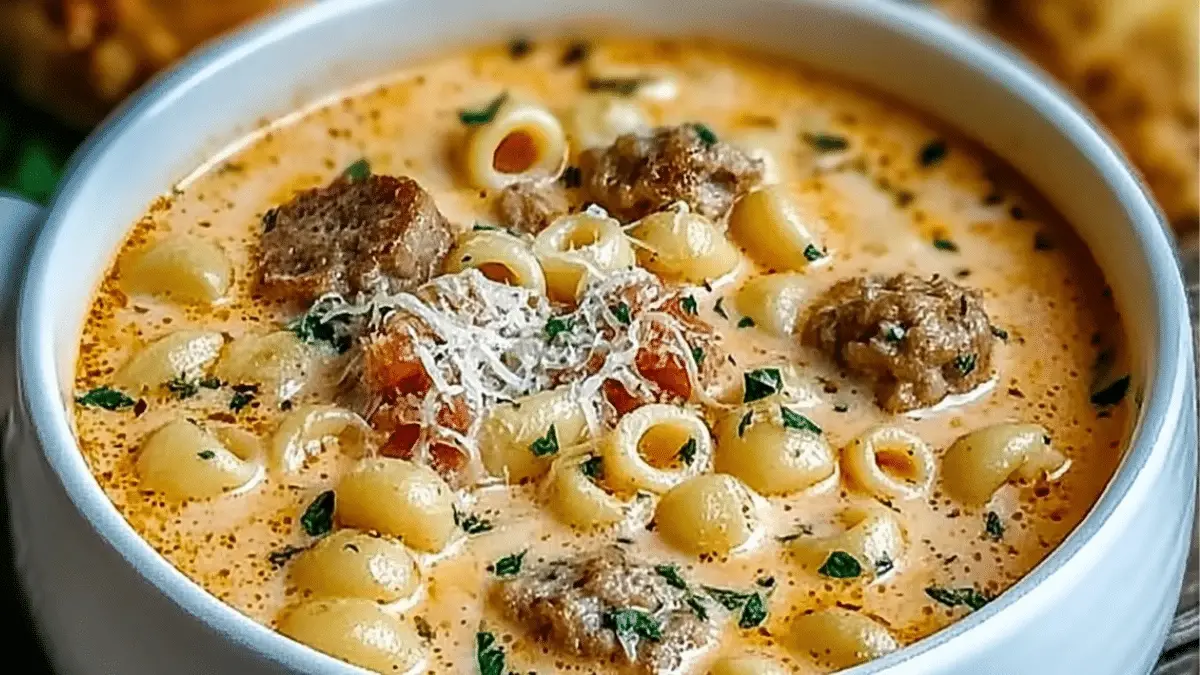 Creamy Parmesan Italian Sausage Soup