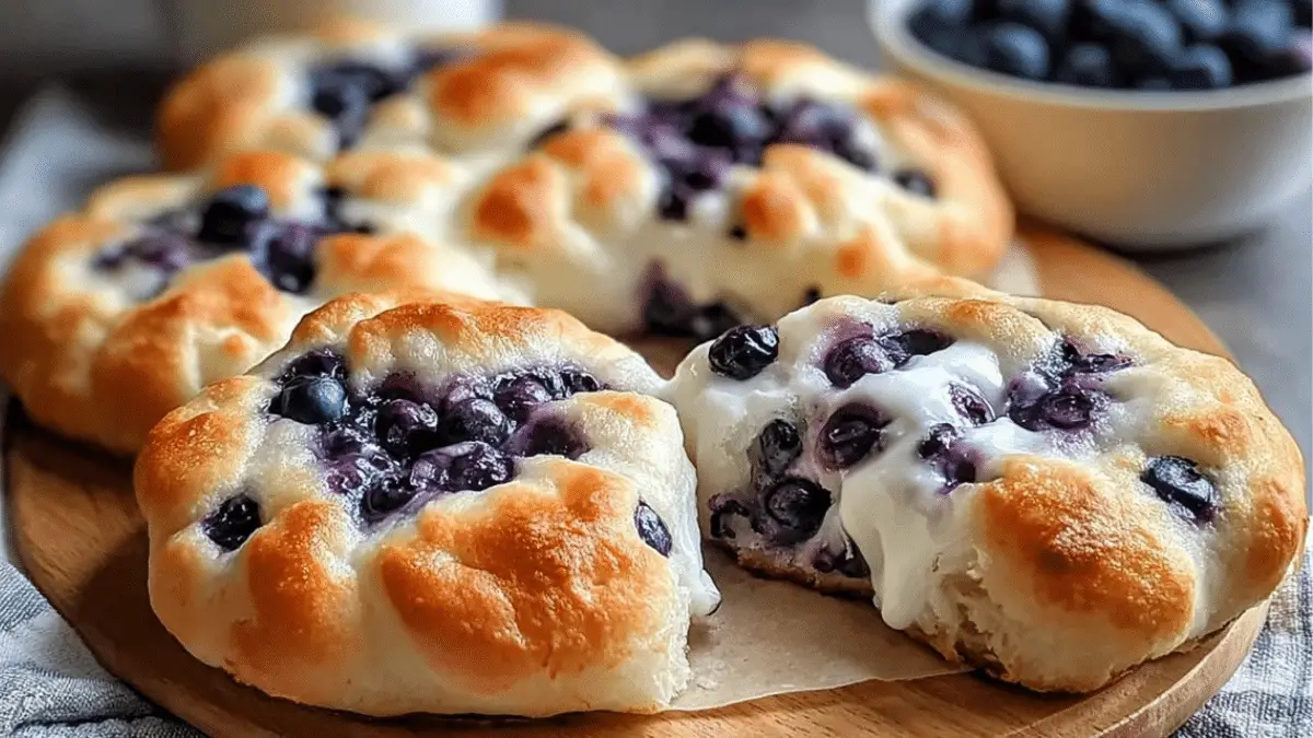 Cottage Cheese Blueberry Cloud Bread