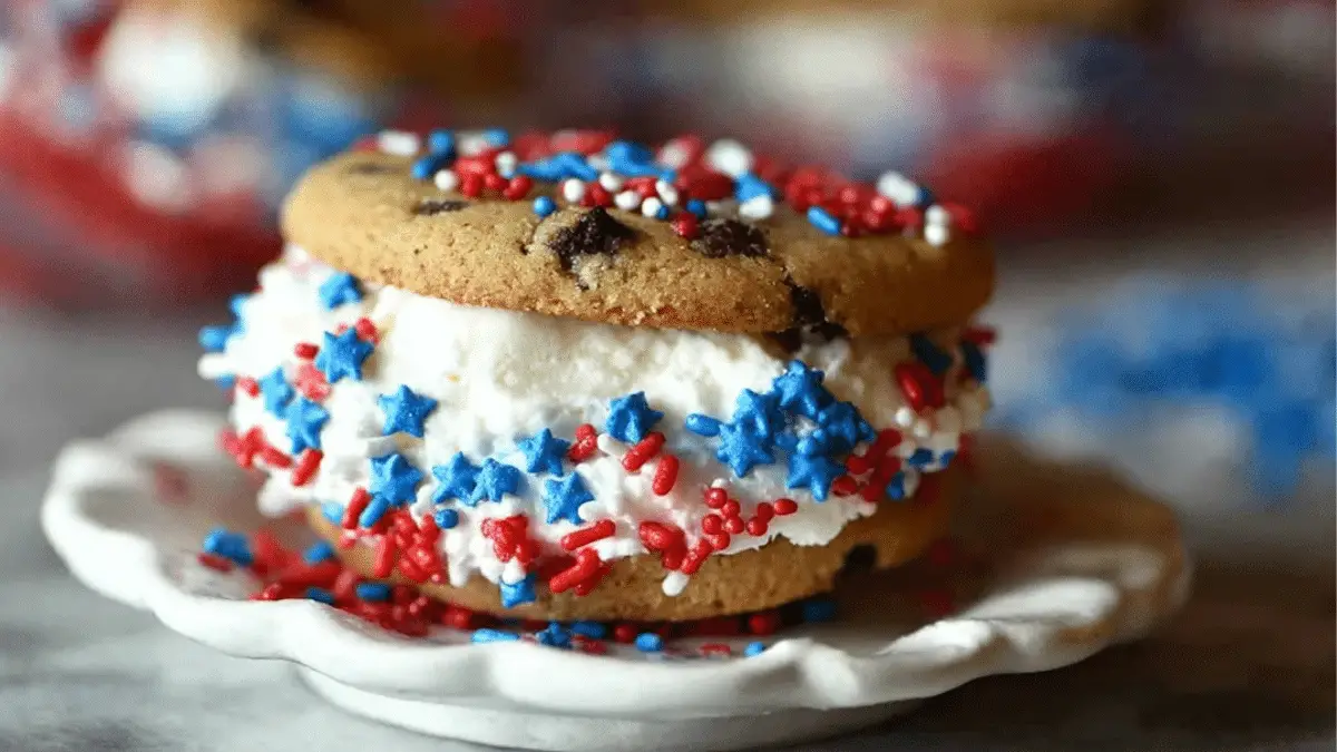 Patriotic Ice Cream Sandwiches