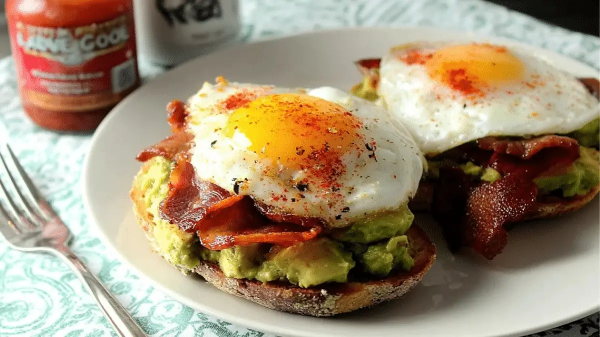 Avocado Toast with Bacon and Egg