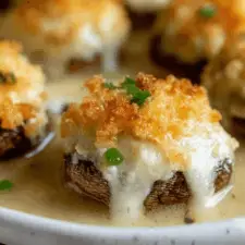 White Cheddar Stuffed Mushrooms