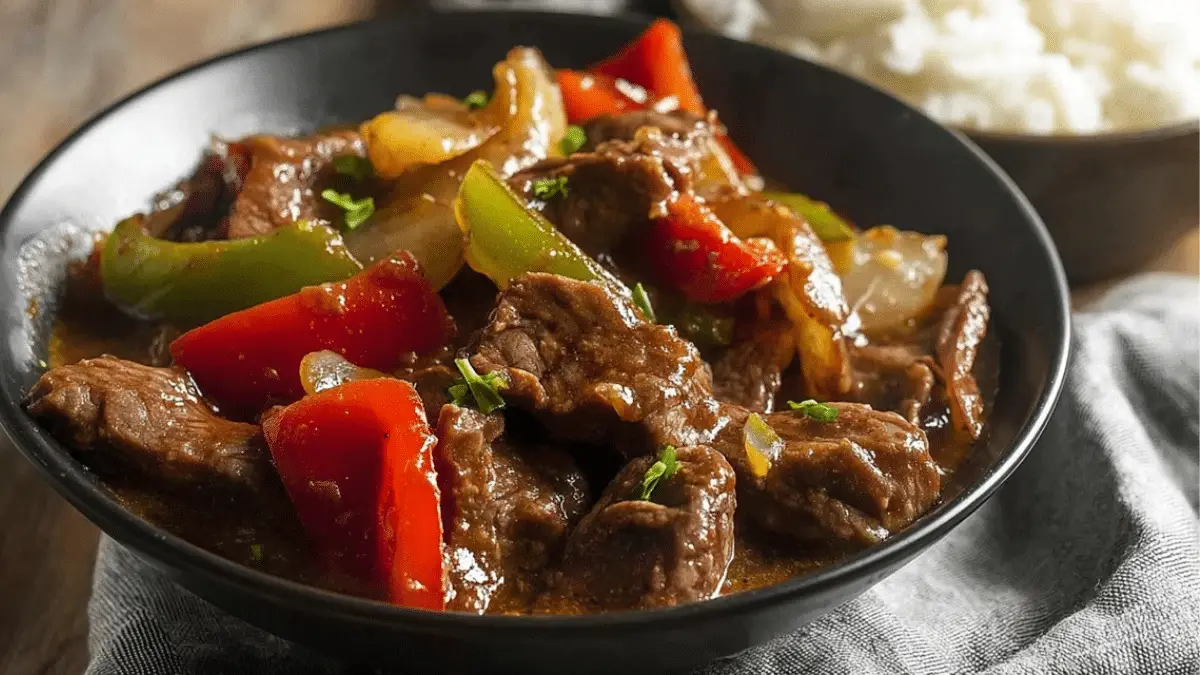 Crockpot Pepper Steak