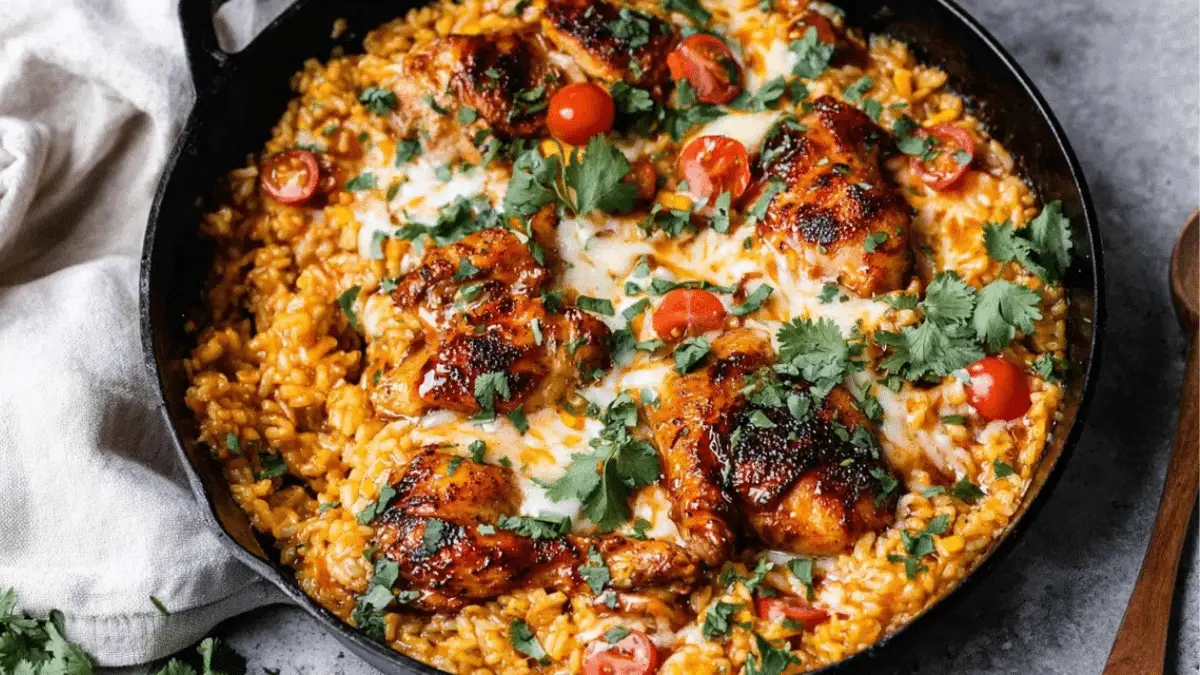 One-Pot BBQ Chicken and Rice