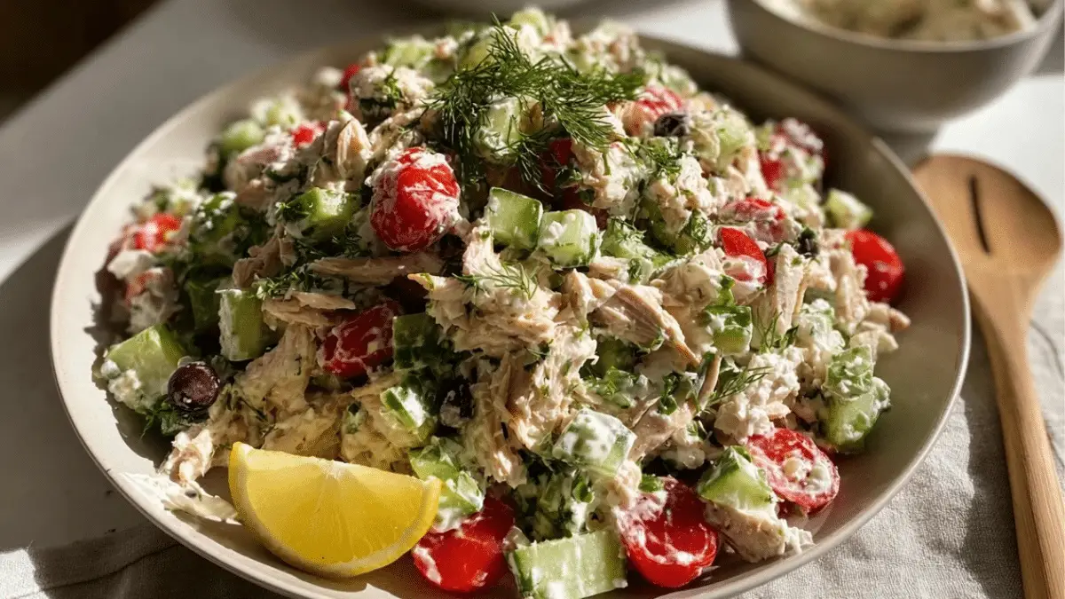 Greek Tzatziki Chicken Salad