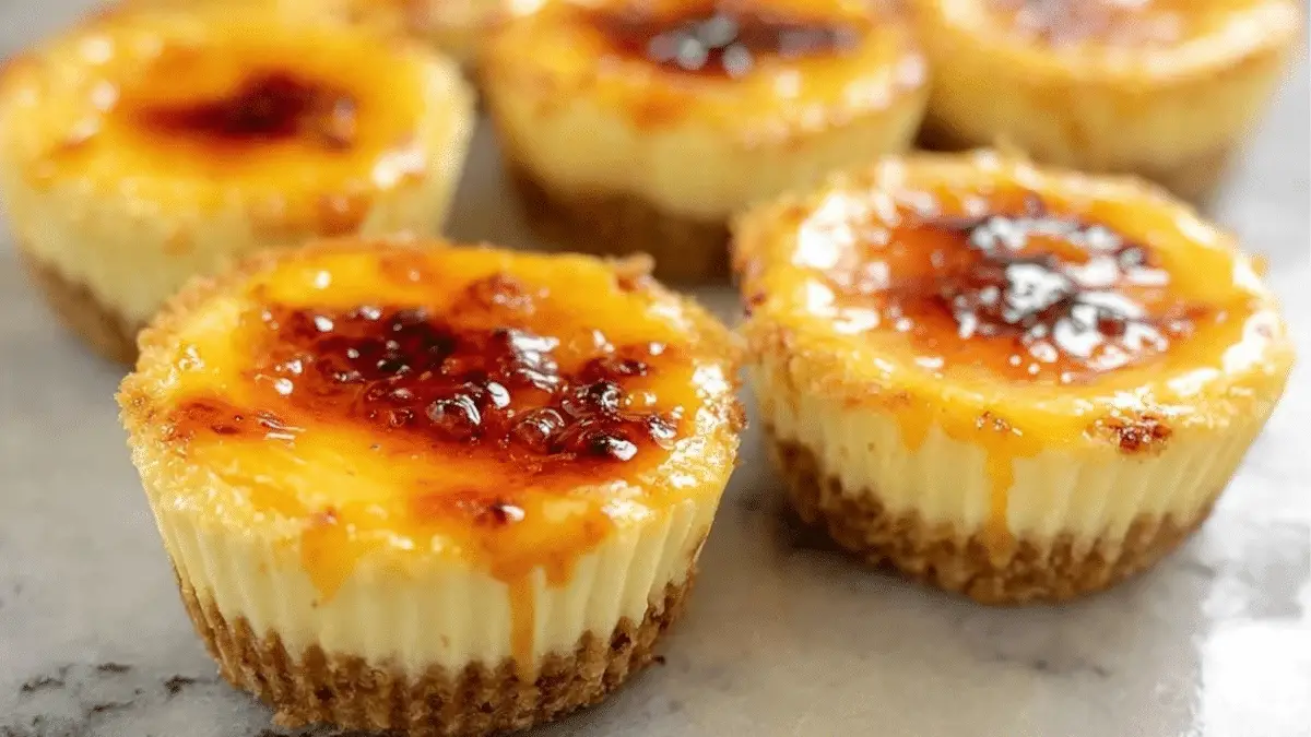 Crème Brûlée Cheesecake Cupcakes