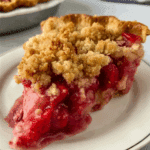 Strawberry Rhubarb Pie with Crumb Topping