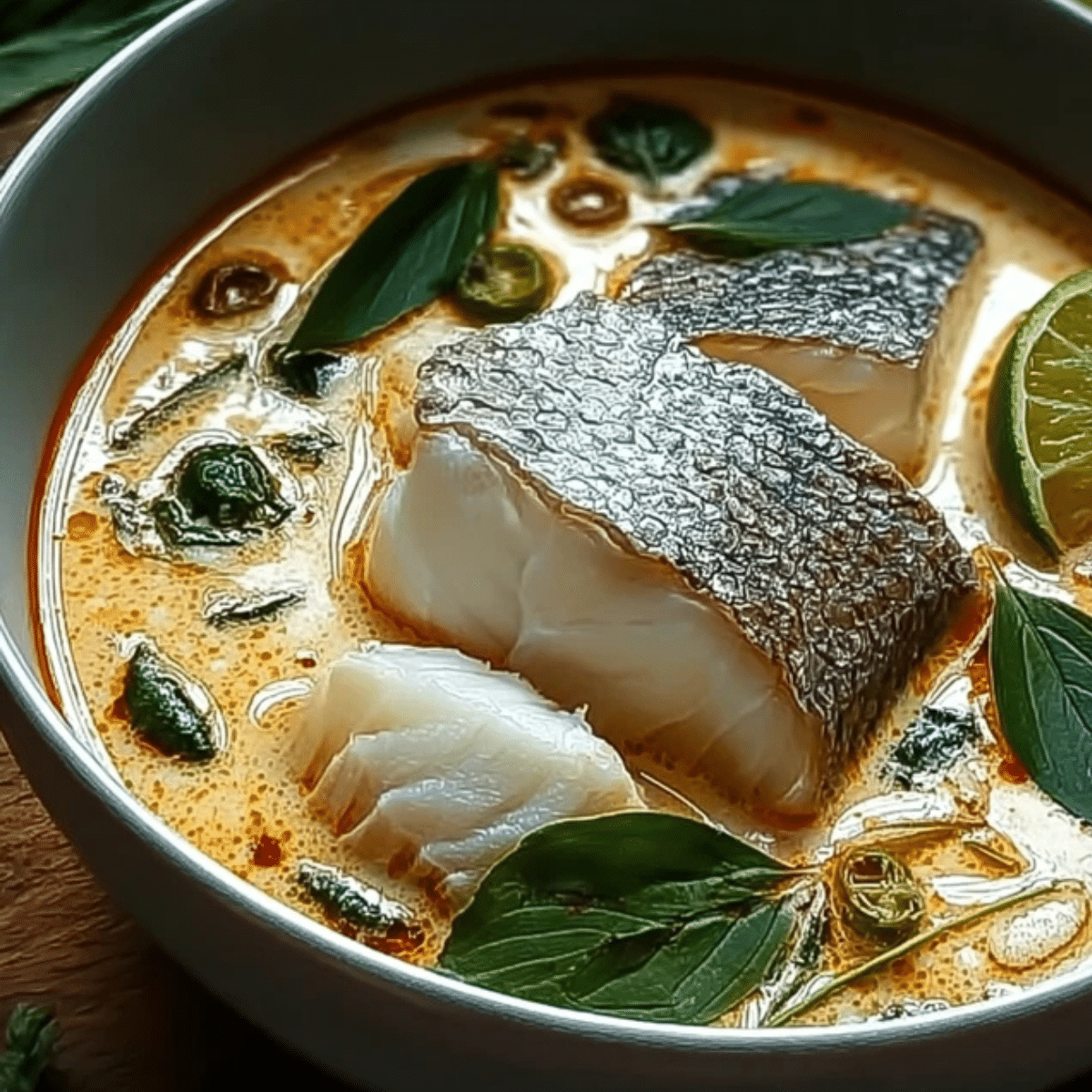 coconut lime fish soup