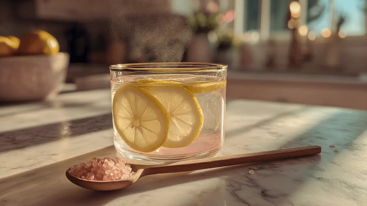 Pink Salt Weight Loss Recipe detox drink in glass