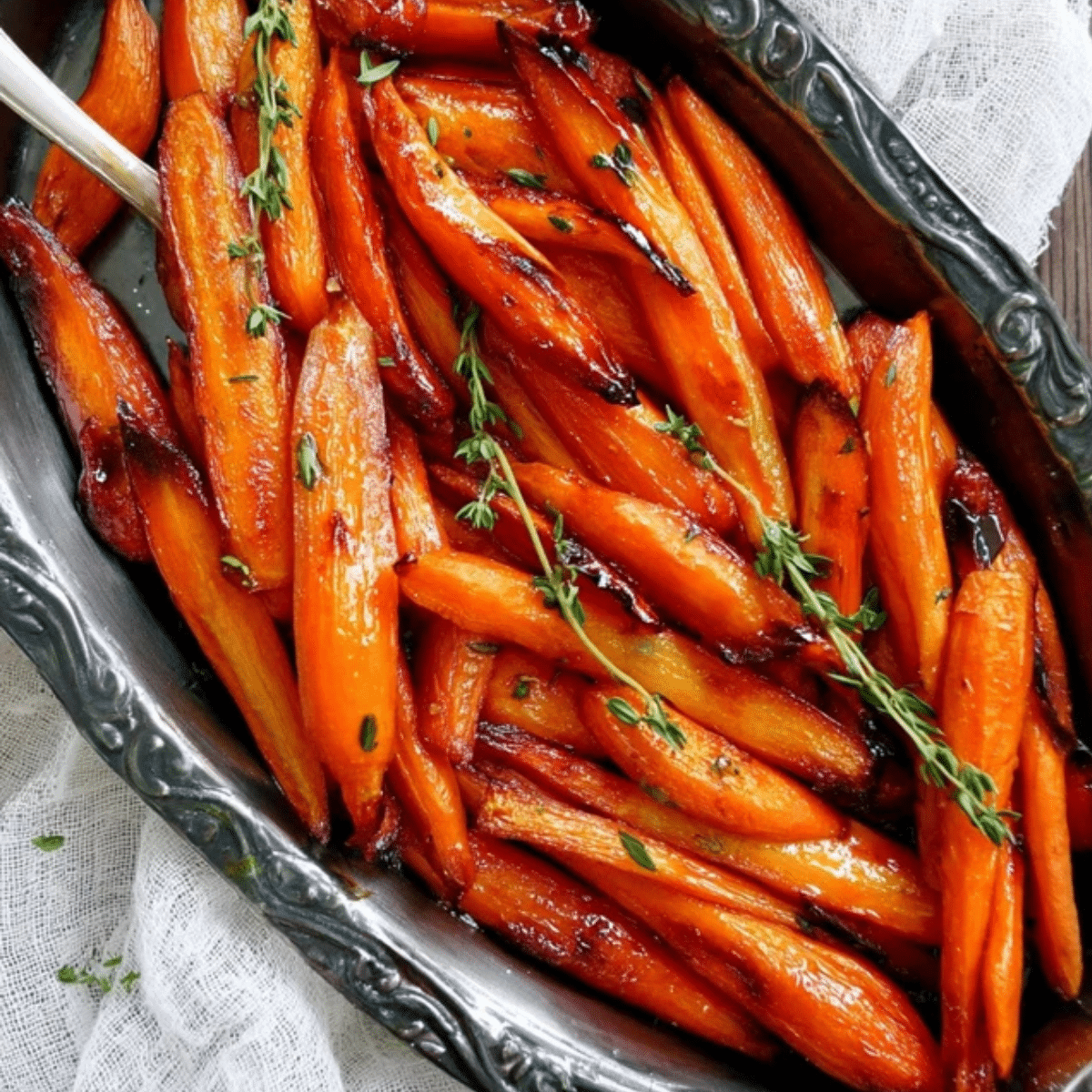 Roasted Carrots with Honey & Thyme