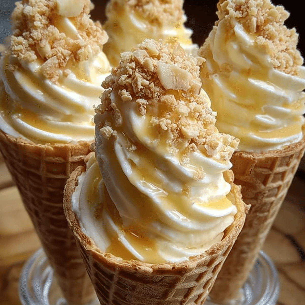 banana pudding cheesecake cones