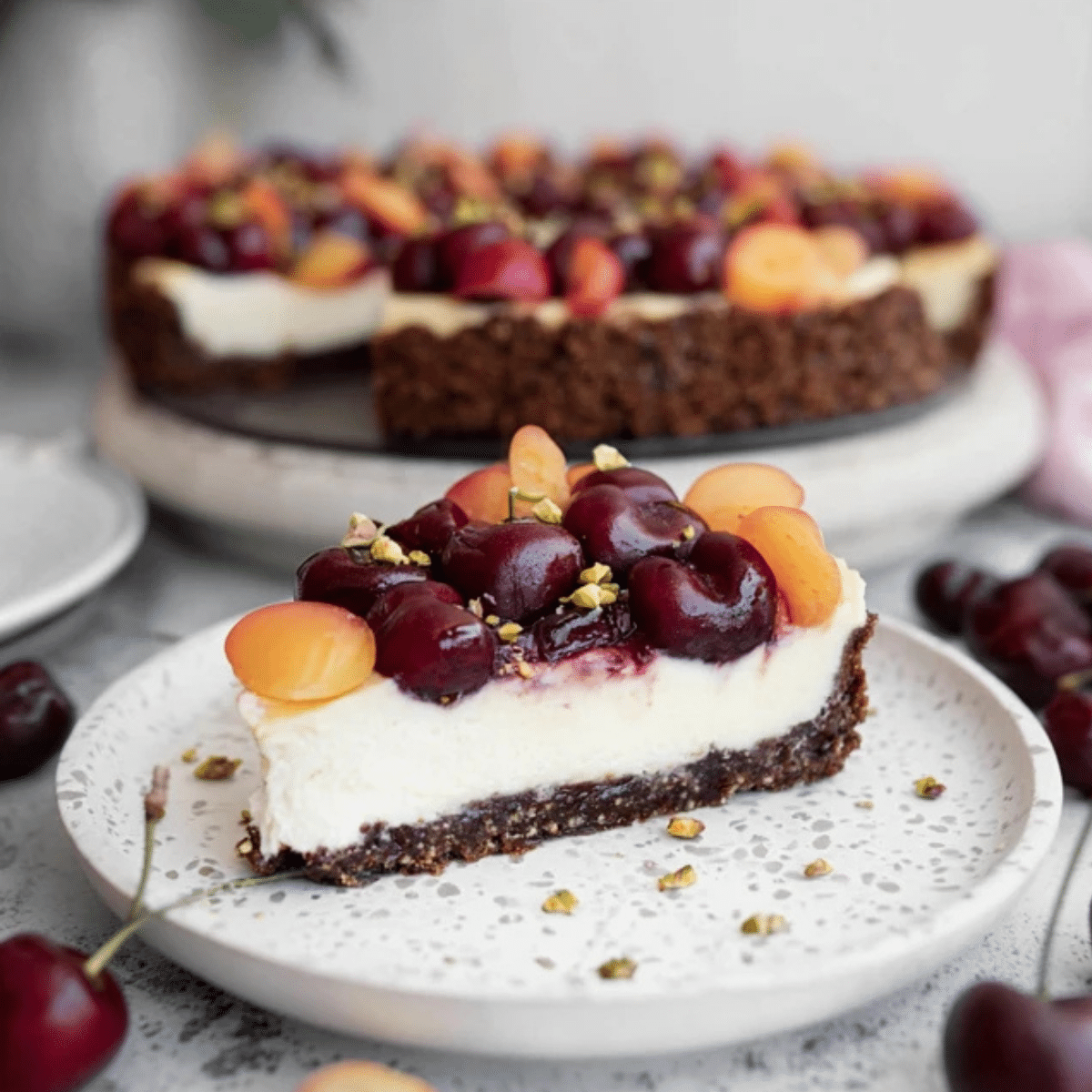 cherry pistachio cheesecake bars