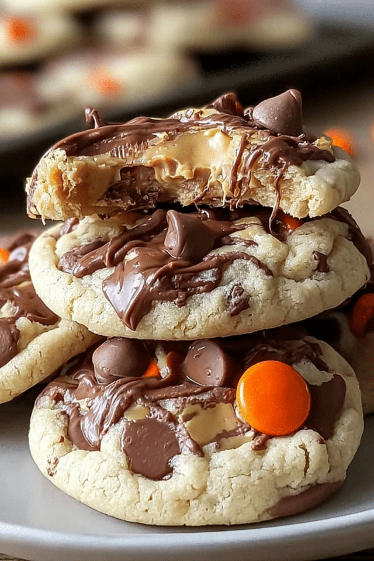 gooey reese's cheesecake cookies