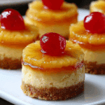 mini pineapple upside down cheesecake