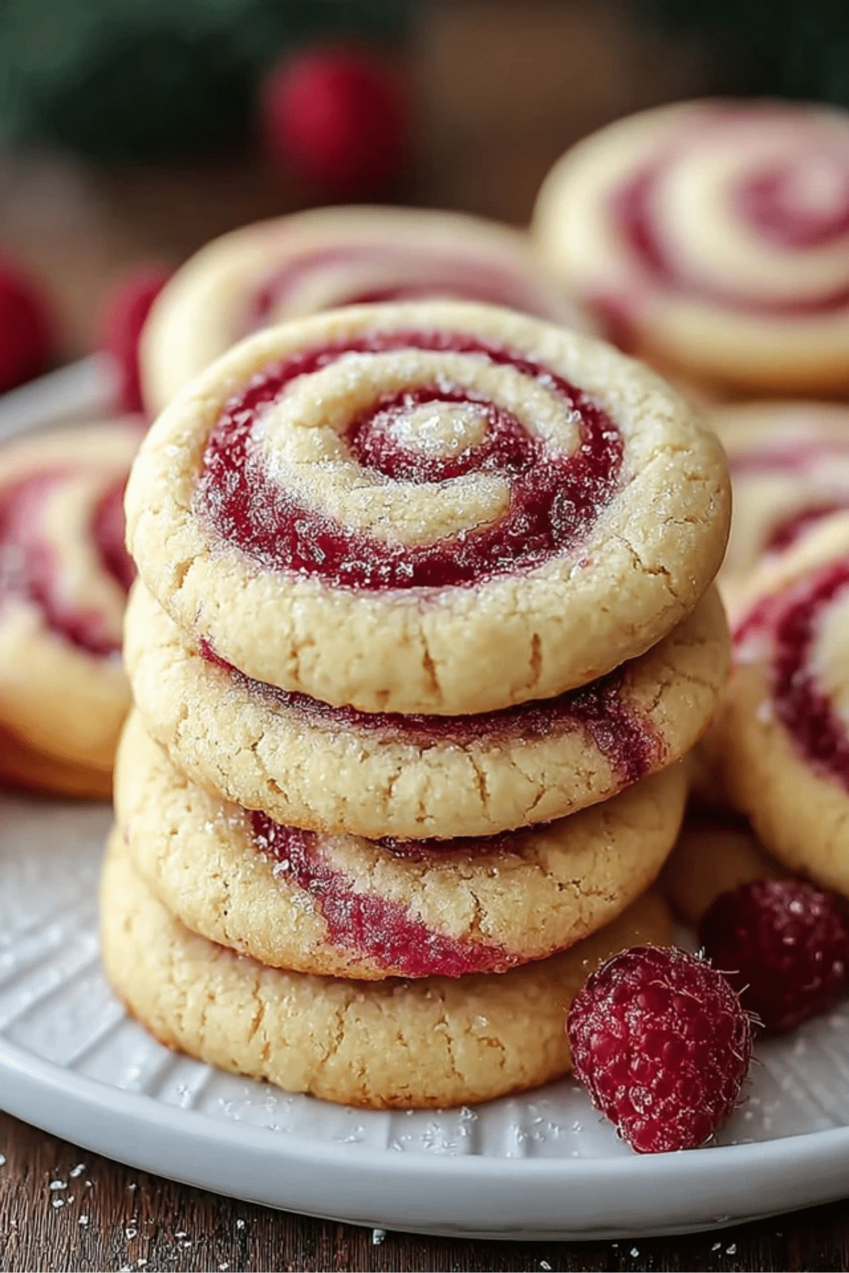 raspberry swirl shortbread cookies