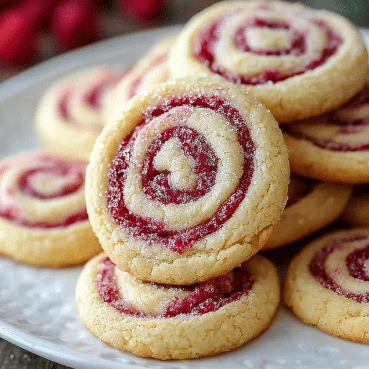 raspberry swirl shortbread cookies