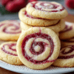 raspberry swirl shortbread cookies