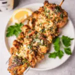 Air Fryer Garlic Parmesan Chicken Skewers