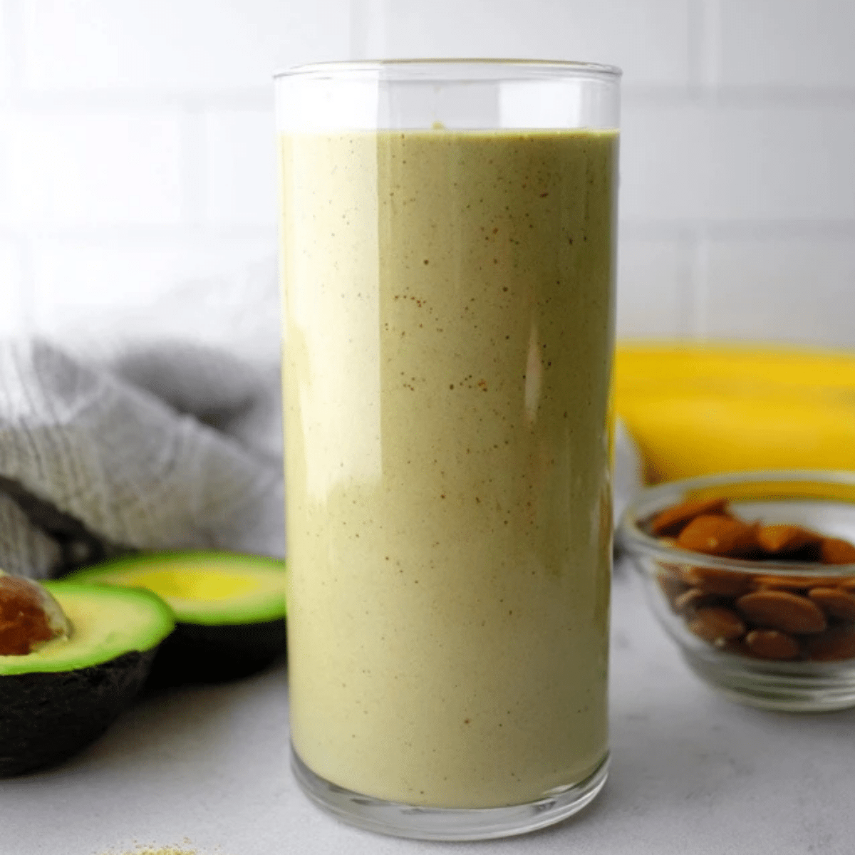 Banana Avocado Almond Milk Smoothie