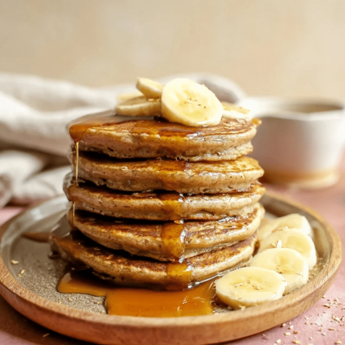 Banana Oatmeal Pancakes