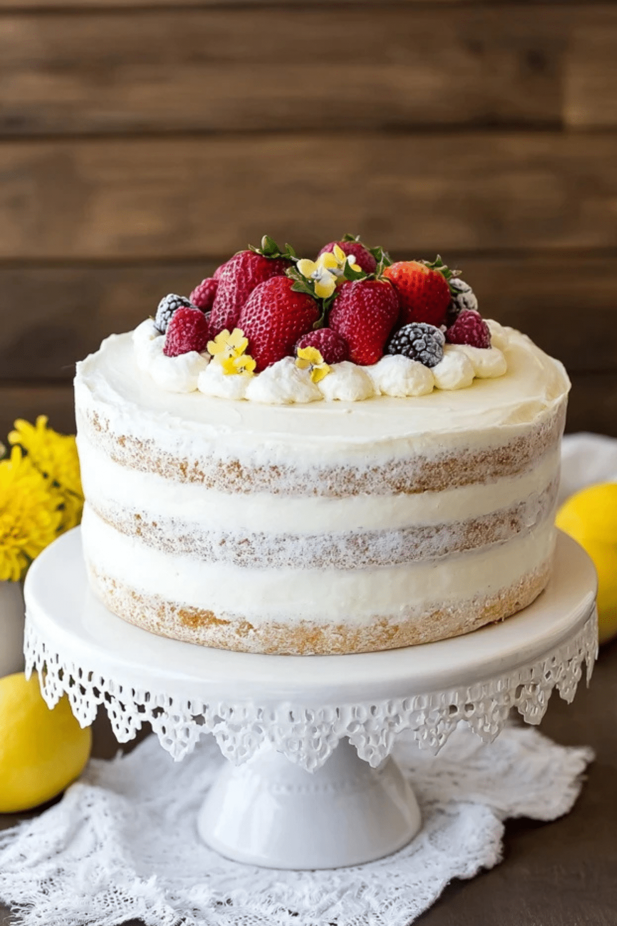 Berry Vanilla Naked Cake