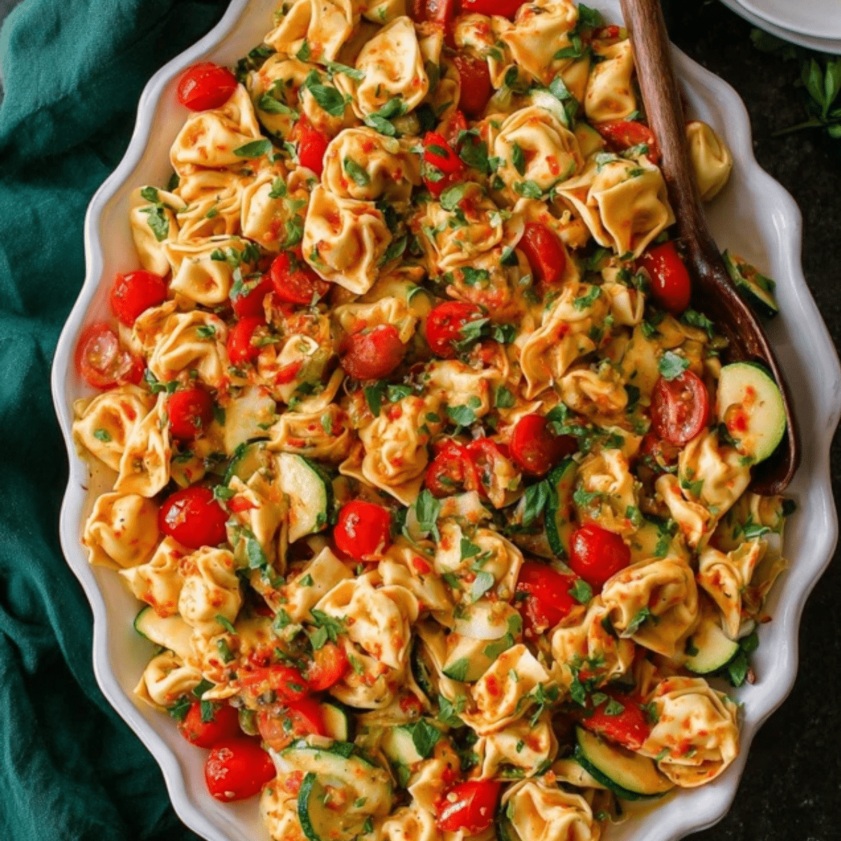 Cheese Tortellini with vegetables