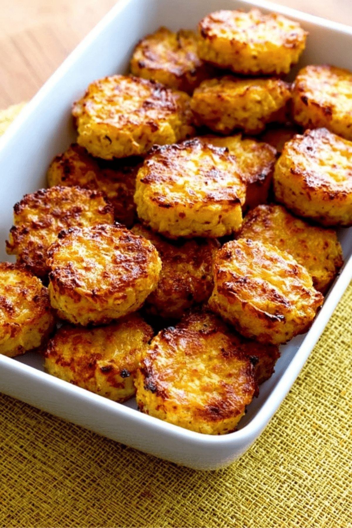 Cheesy Baked Cauliflower Tots