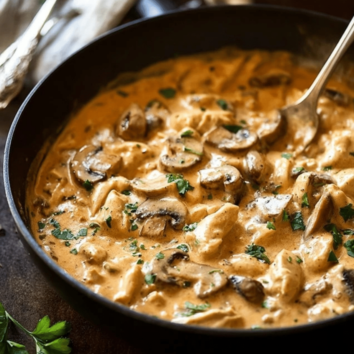 Chicken Stroganoff with Mushrooms