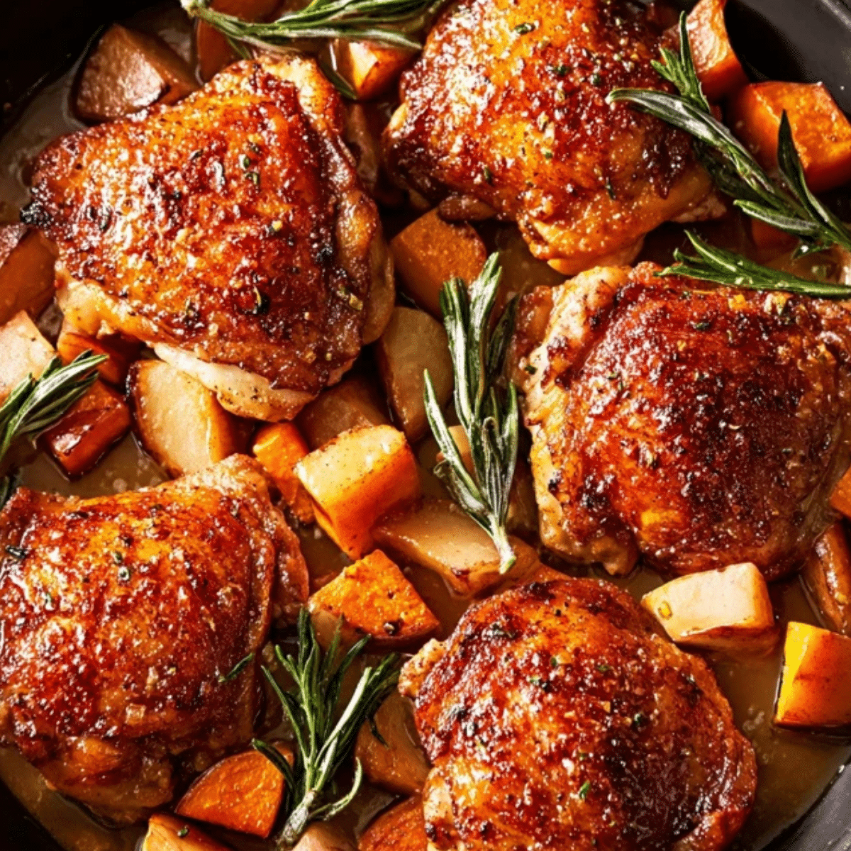 Cider Glazed Chicken Thighs