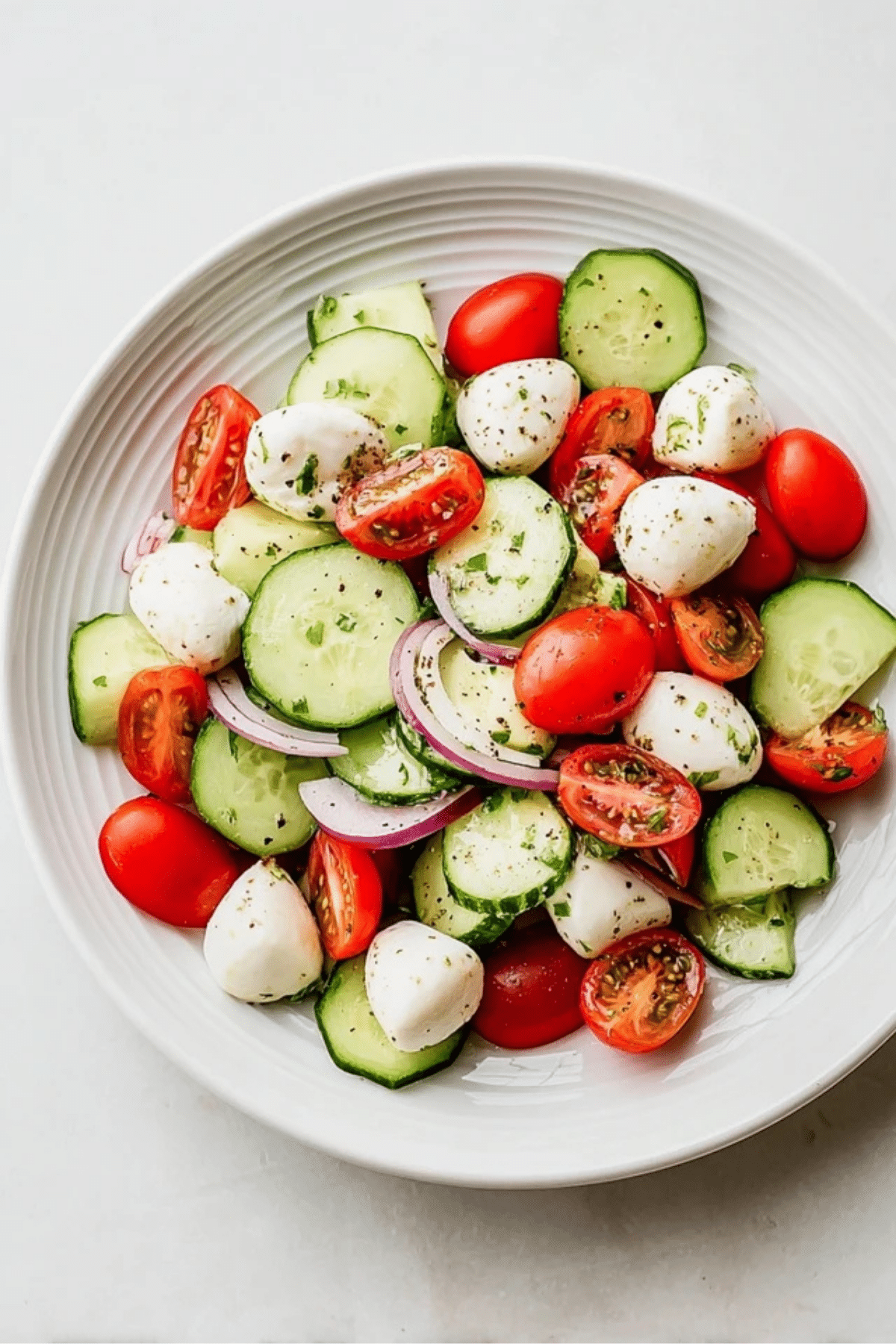 Cucumber Caprese Salad