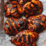Grilled honey BBQ bacon Chicken kabobs