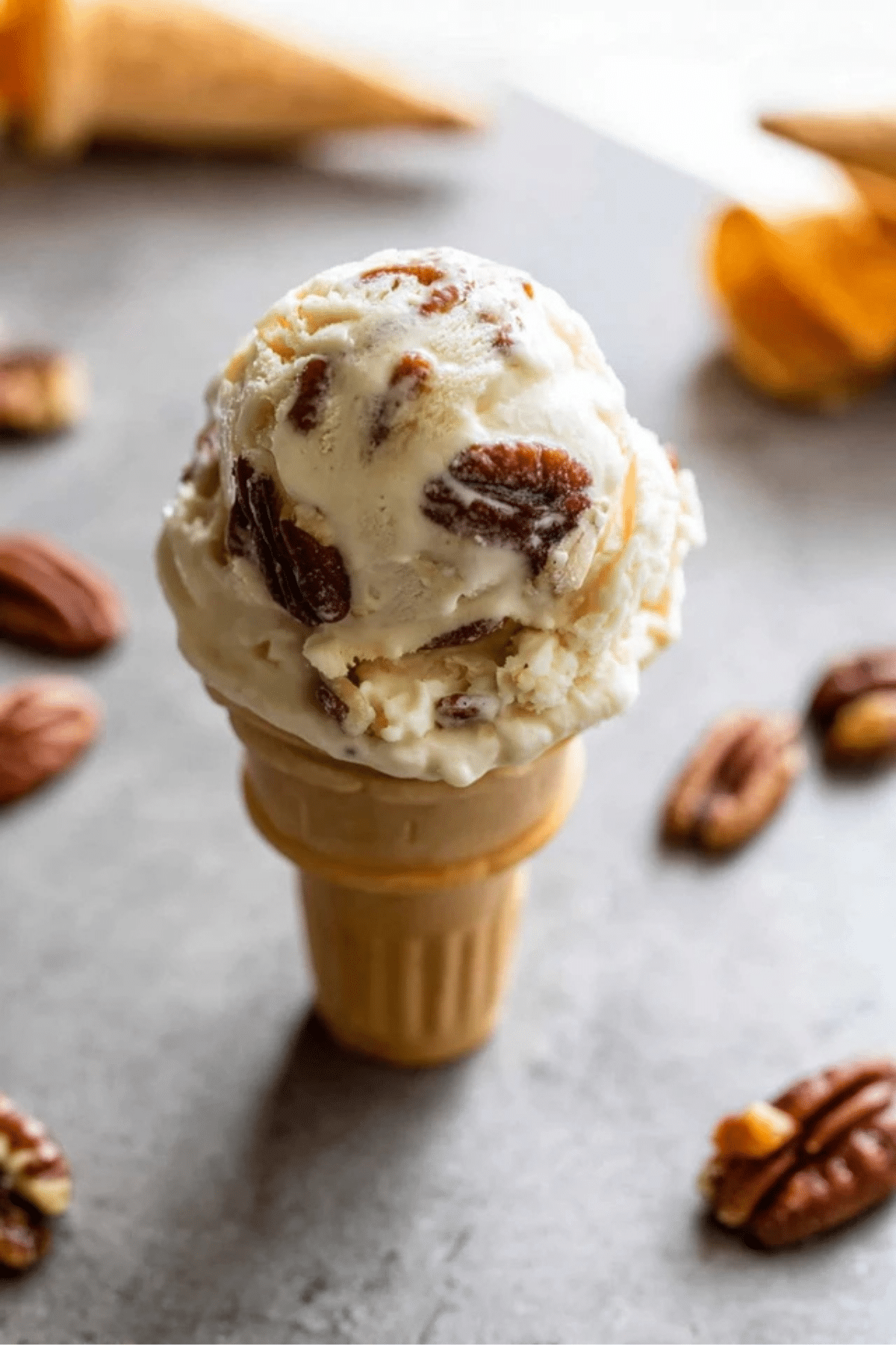 Homemade Butter Pecan Ice Cream