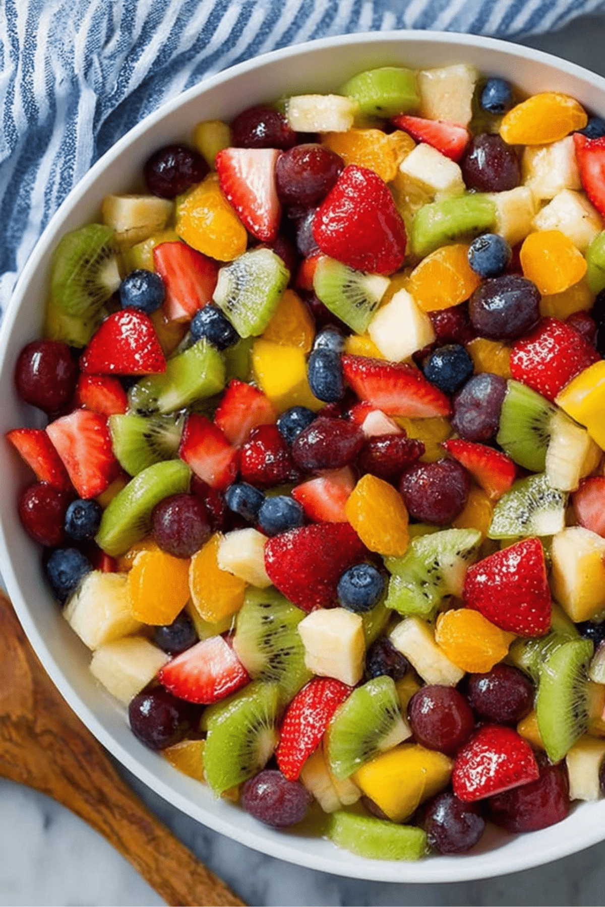 Honey Lime Rainbow Fruit Salad