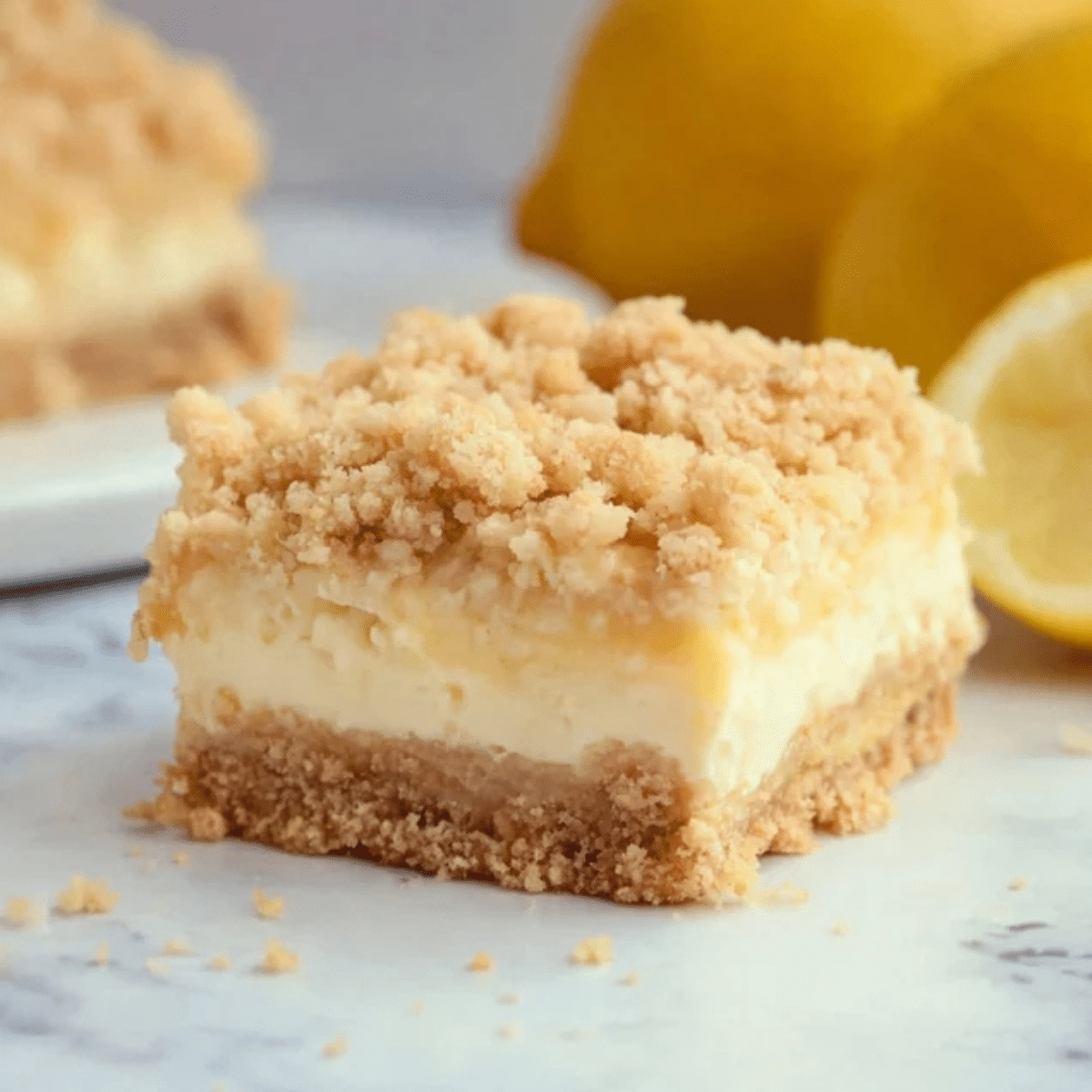 Lemon Cheesecake Crumb Bars
