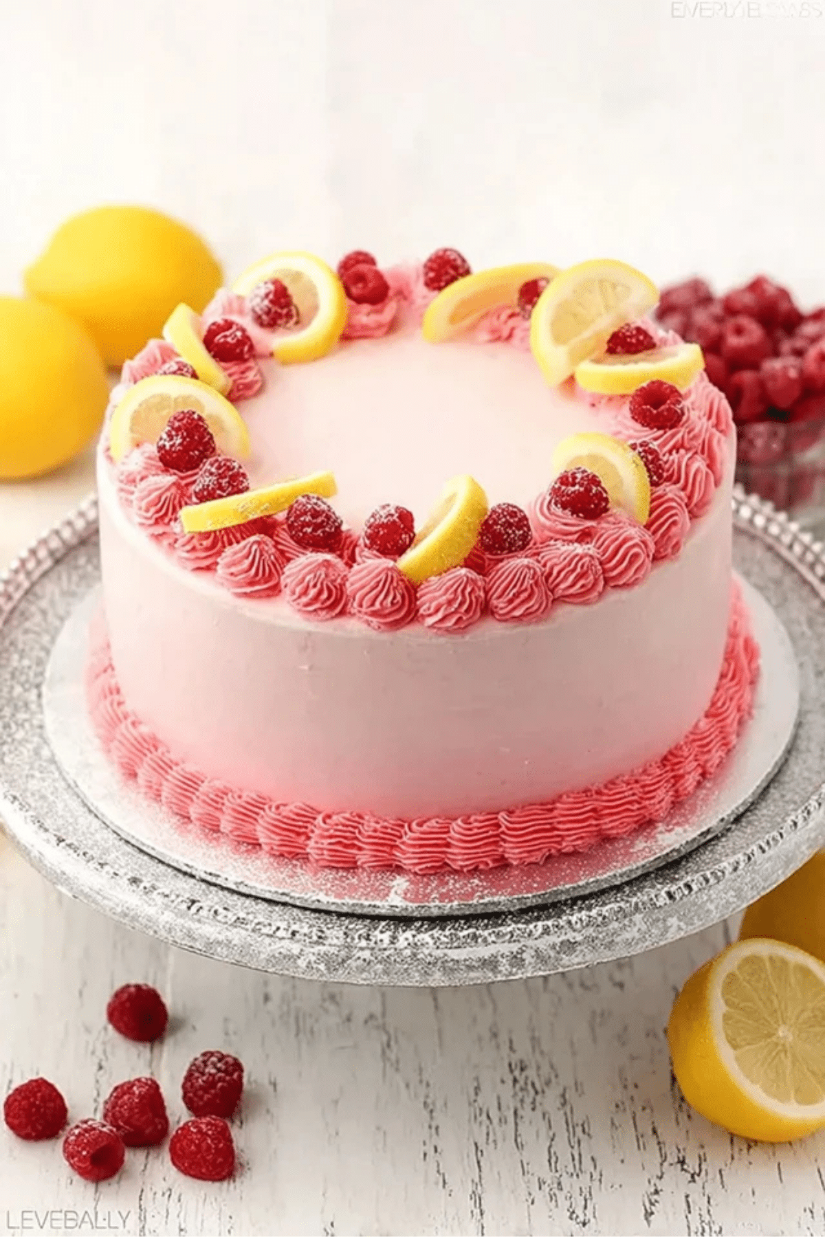 Lemon Raspberry Layer Cake