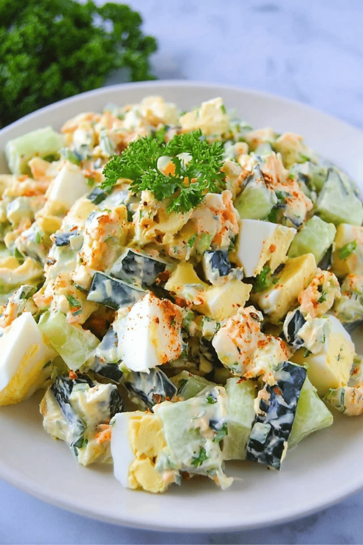 Low Carb Cucumber Egg Salad