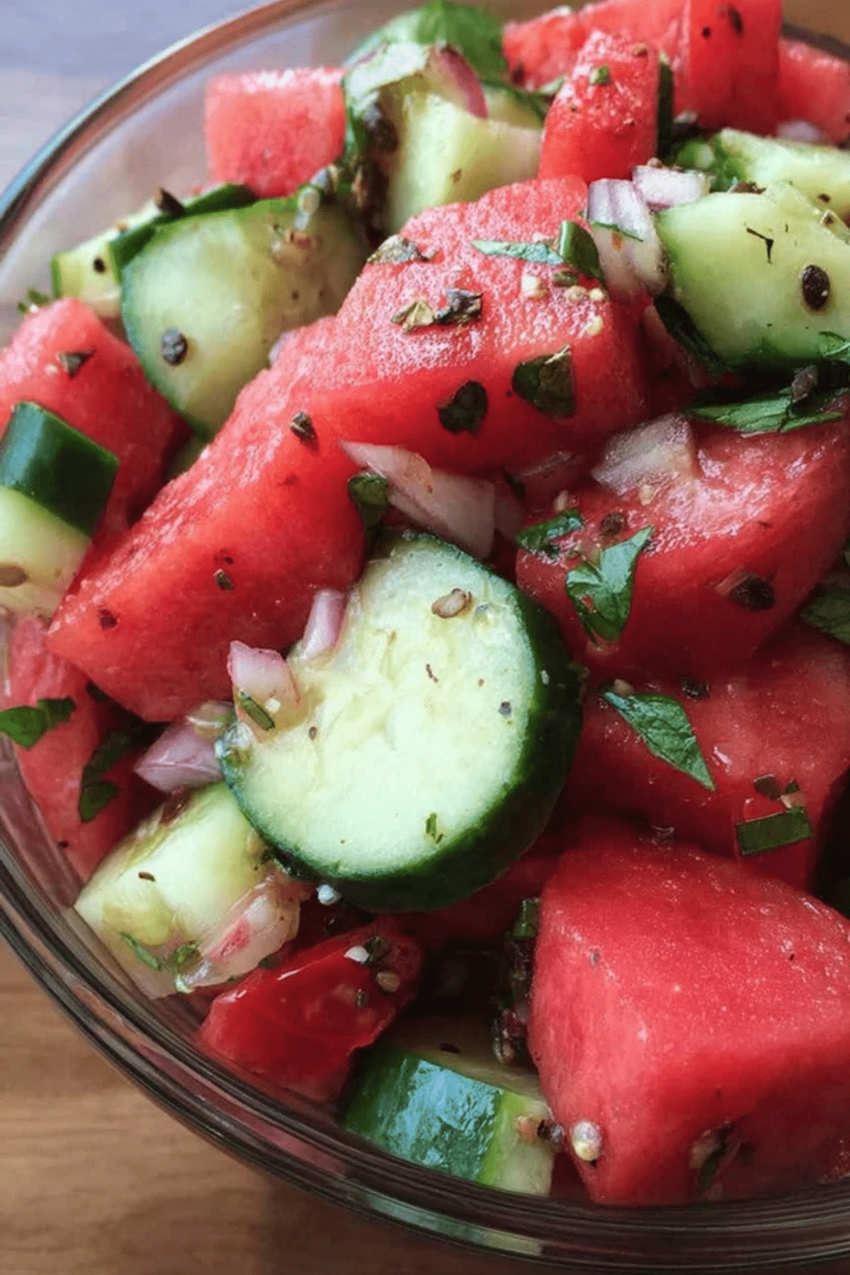 Mexican Watermelon Cucumber Salad