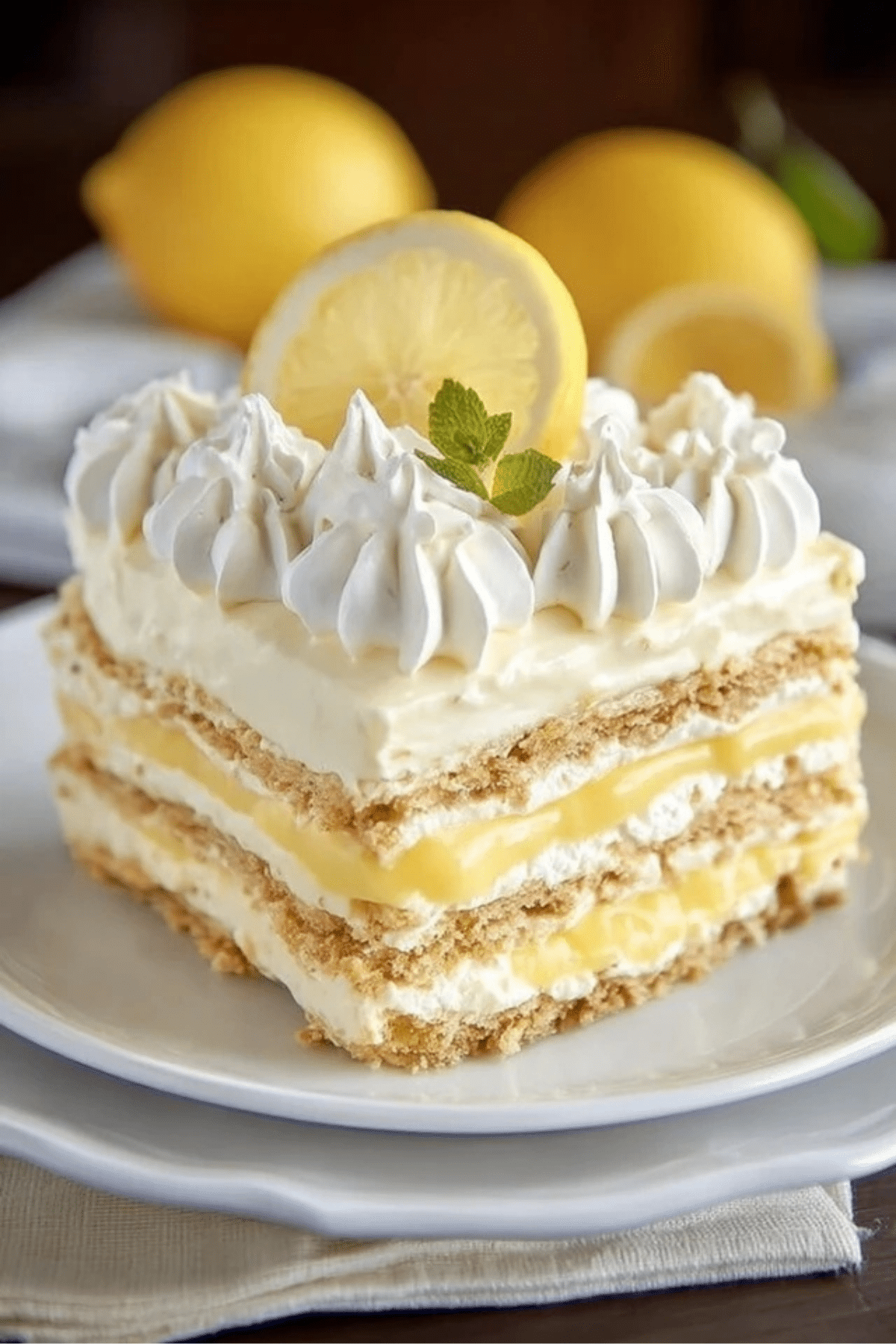 No-Bake Lemon Éclair Cake
