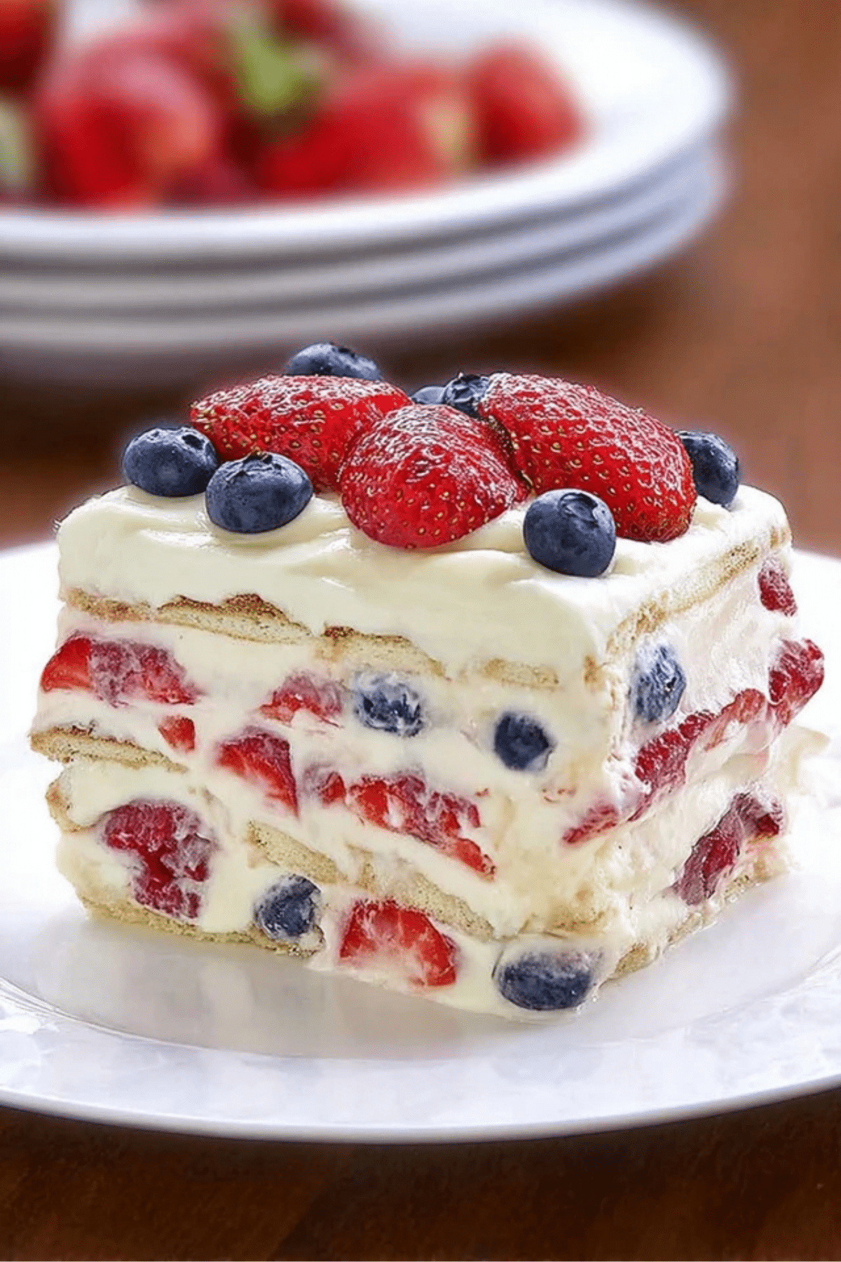 No Bake Summer Berry Icebox Cake