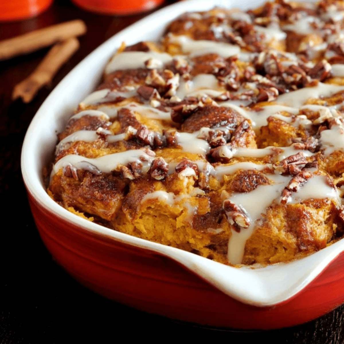 Pumpkin Pie Bread Pudding with Challah