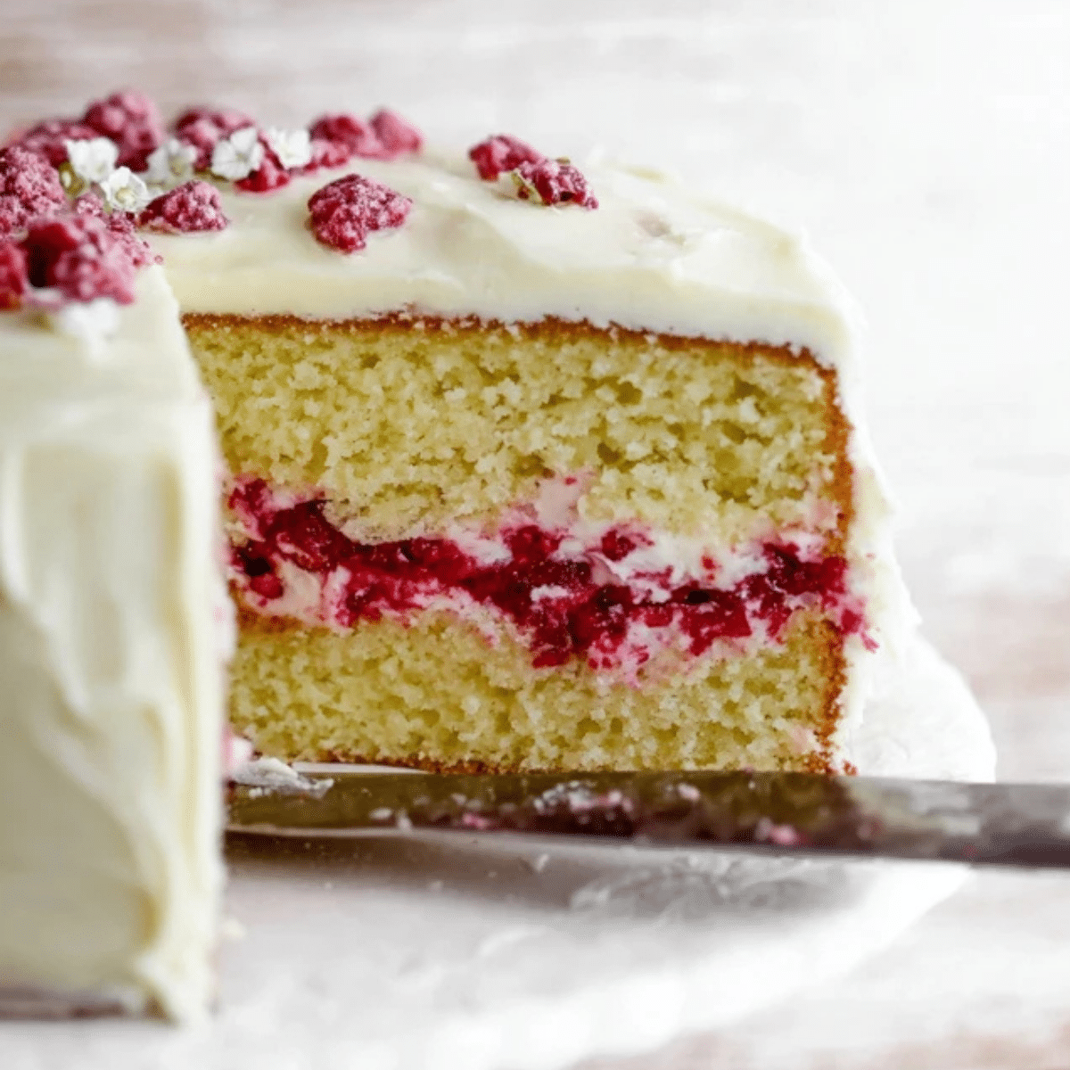 Raspberry Cake with Lemon Buttercream