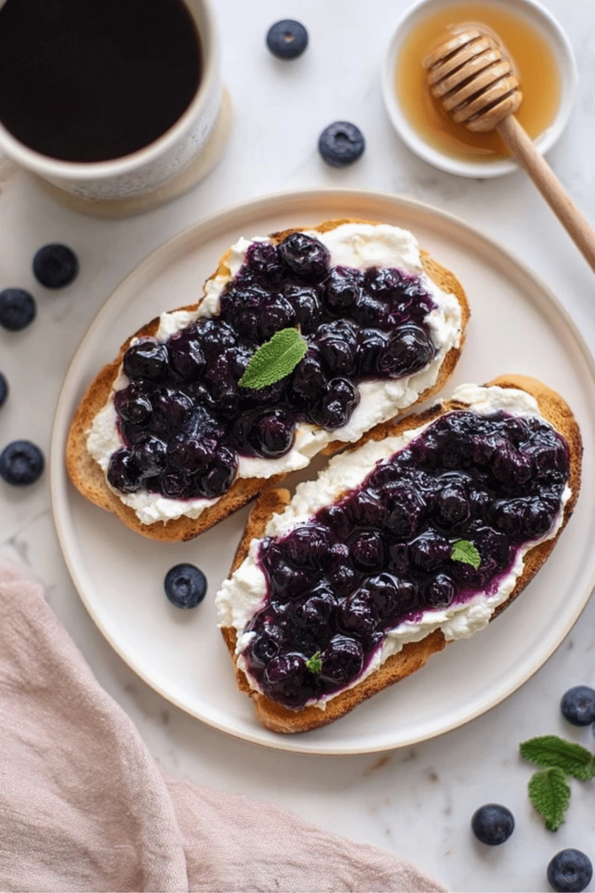 Roasted Blueberry Toast