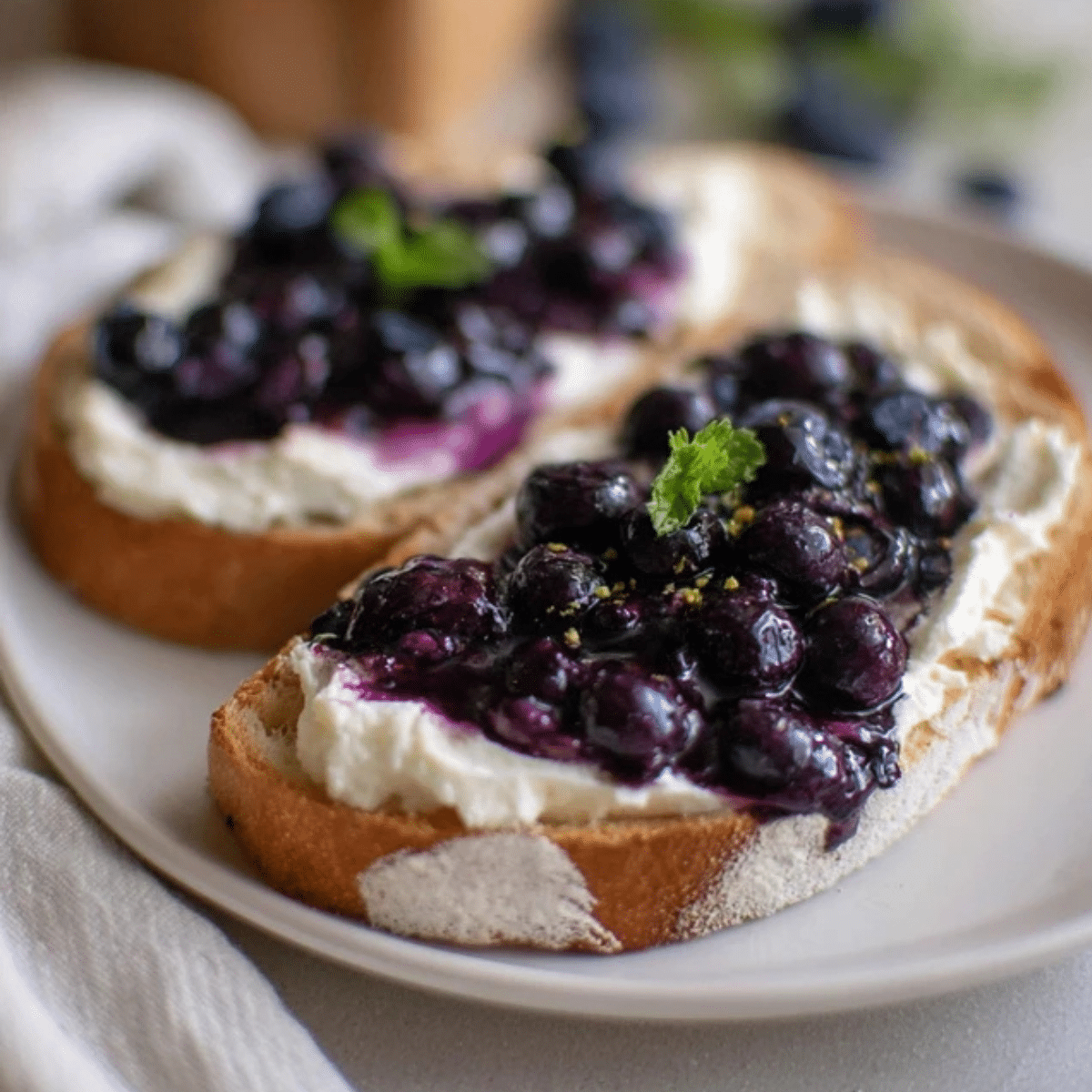 Roasted Blueberry Toast