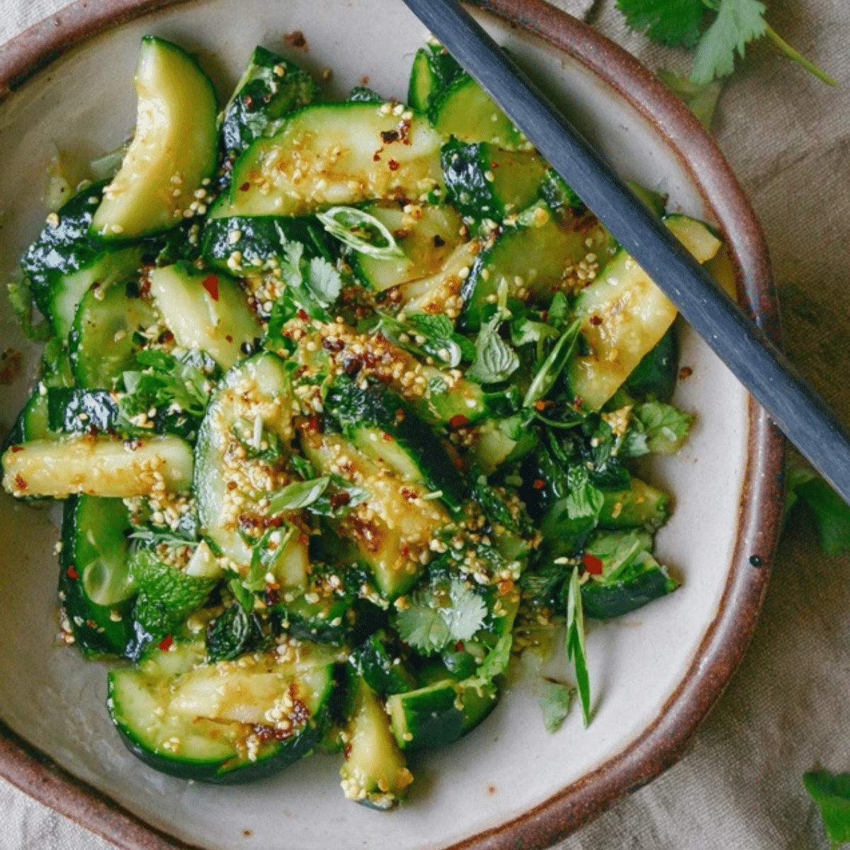 Smashed Asian Cucumber Salad
