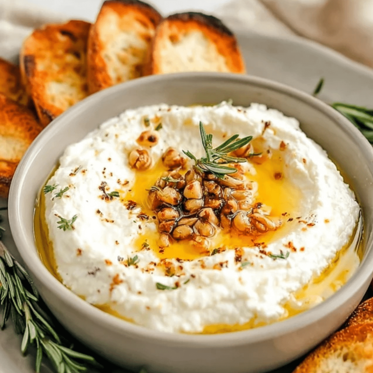 Spicy Ricotta Dip with Hot Honey