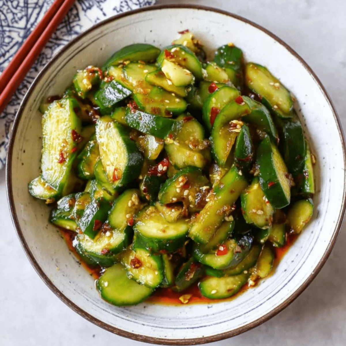 Spicy Smacked Cucumber Salad