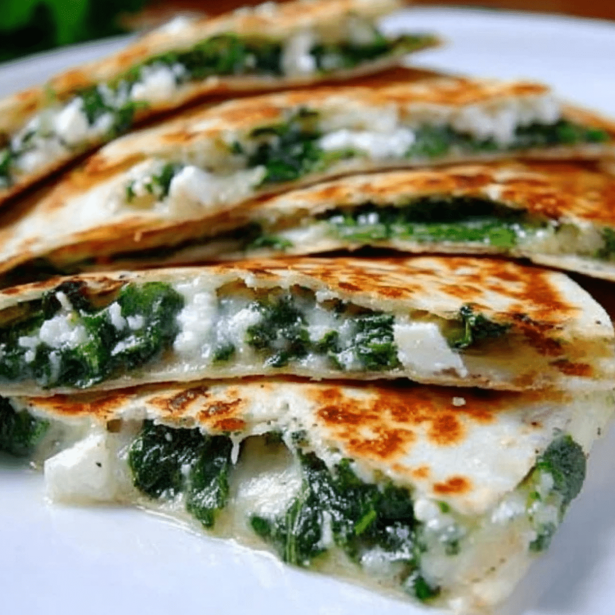 Spinach and Feta Quesadillas