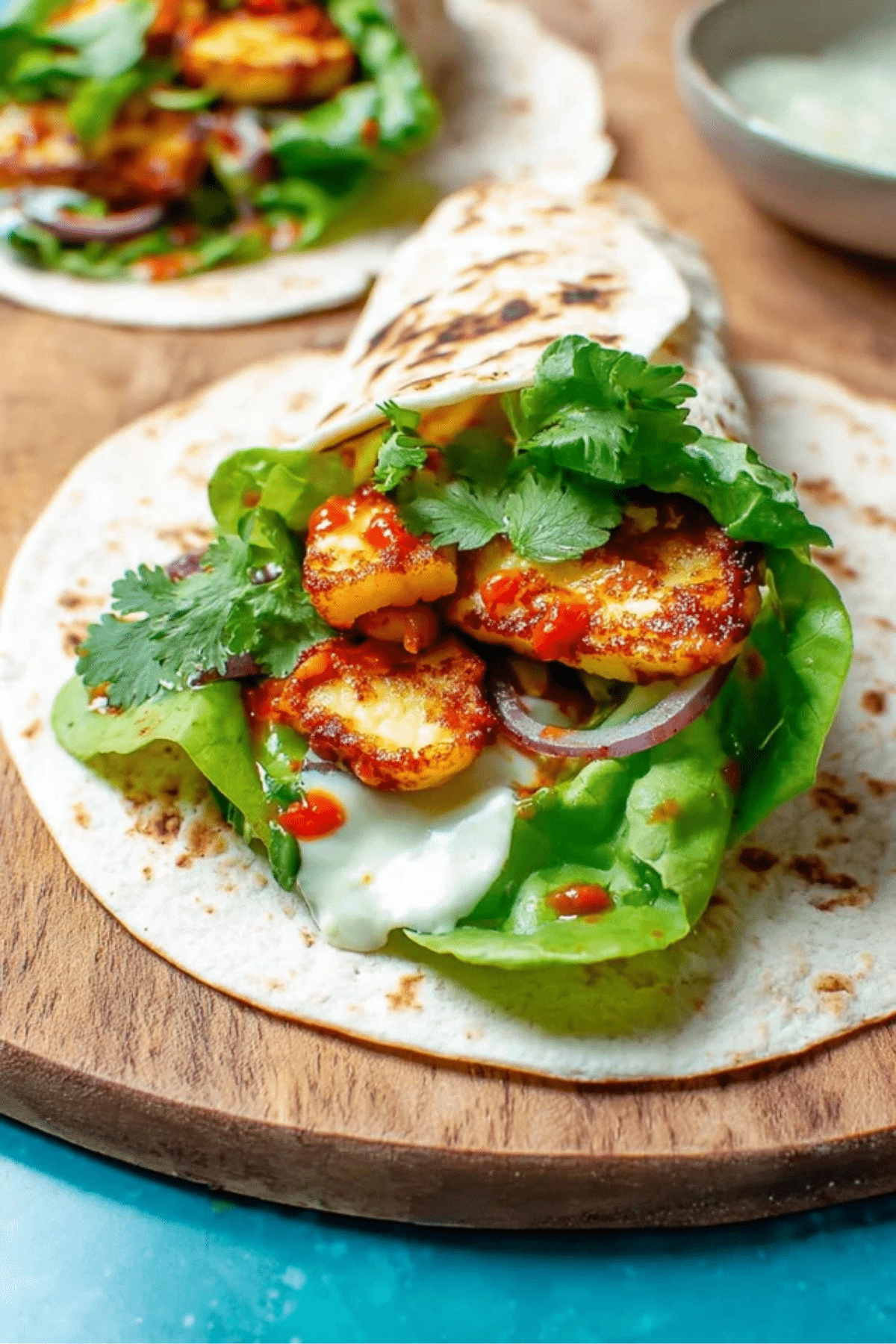 Sweet Chili Halloumi Wraps