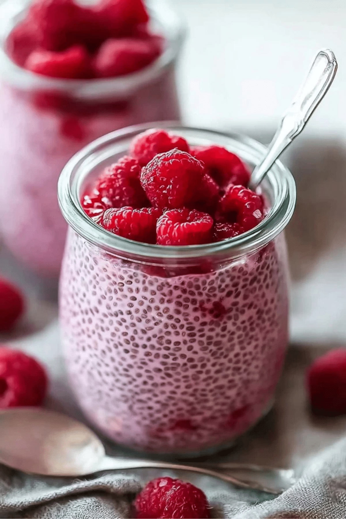 Vegan Raspberry Chia Pudding